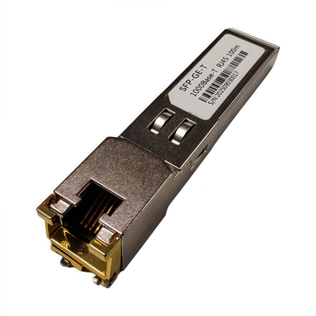 Industrijski SFP modul za optičko-električno pretvaranje s RJ45 sučeljem, brzina 1/10 Gb/s, domet 30/100 m, potpuno kompatibilno.