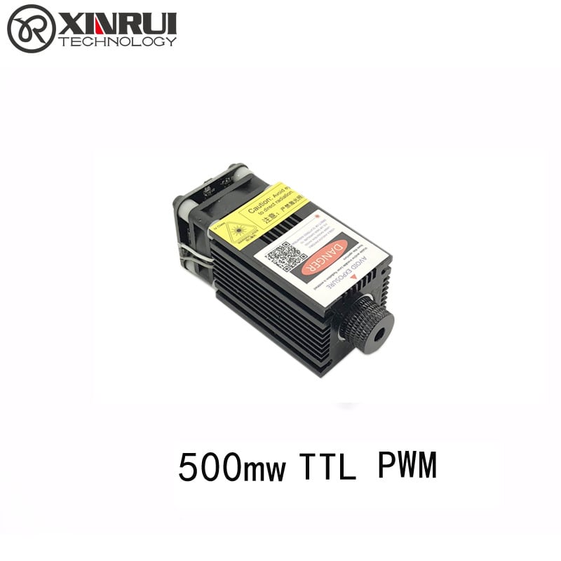 Laserski modul 12–24V, 500 mW (0,5 W), plavi 405 nm laser za graviranje, TTL PWM