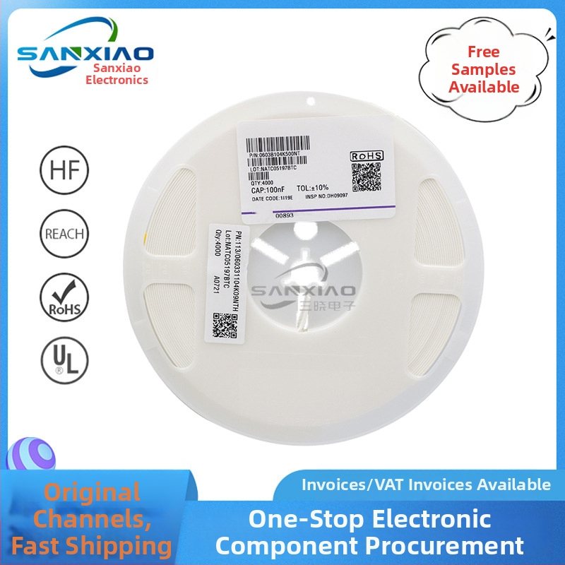 Fenghua SMT kondenzátor 0603, 104K/105K, 25V/50V, 0.1µF/1µF, X7R