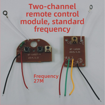 Kétcsatornás távirányító modul, 27 MHz, játék kiegészítők és alkatrészek technikai modellekhez