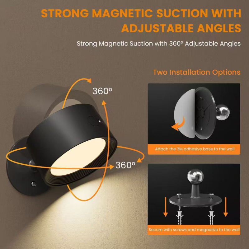 Zidna LED lampa s magnetskim nosačem, daljinsko upravljanje, RGB 16 boja, akrilno sjenilo