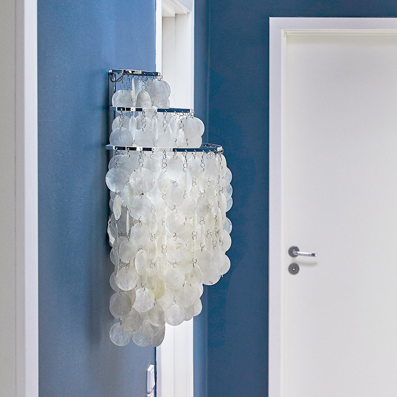 Europski stil romantična zidna lampa s prirodnom školjkom, za dnevni boravak, blagovaonu i hodnik – moderno minimalističko LED osvjetljenje