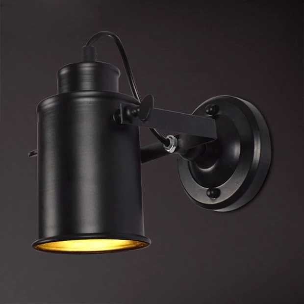 Američka retro LED zidna lampa – usmjereno svjetlo uz krevet za hodnike, prolaze, kafiće i barove – industrijski stil