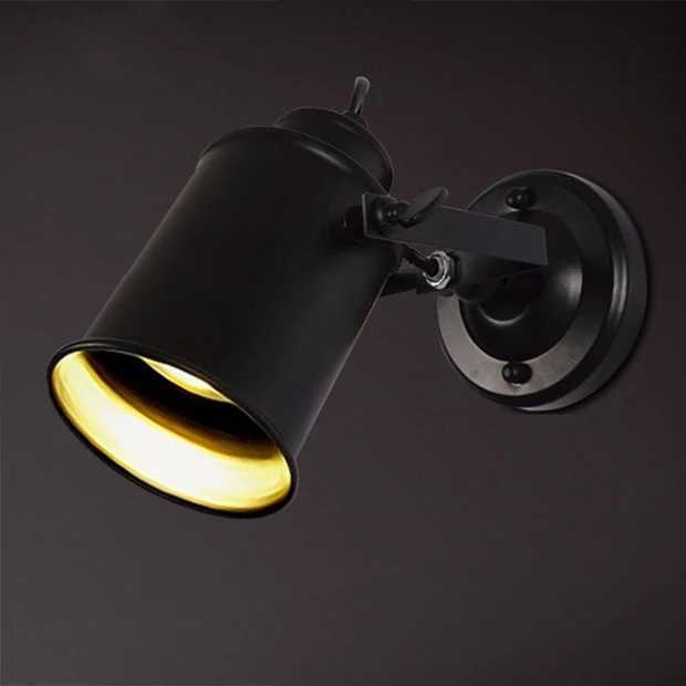 Američka retro LED zidna lampa – usmjereno svjetlo uz krevet za hodnike, prolaze, kafiće i barove – industrijski stil
