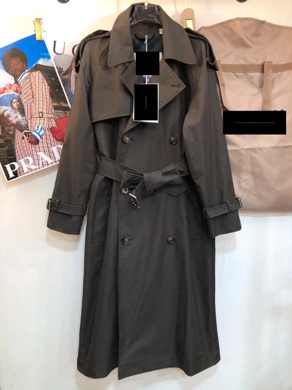 Damski trench coat u korejskom stilu s pojasom, srednje duljine, kaki boje, britanski stil, vrhunske kvalitete.