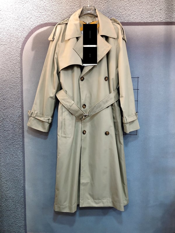 Damski trench coat u korejskom stilu s pojasom, srednje duljine, kaki boje, britanski stil, vrhunske kvalitete.