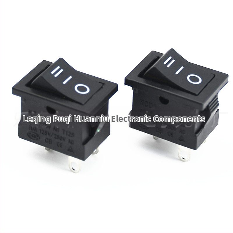 Spínač v tvare lode, 15×21 mm, malý ohrievač spínač, funkcia 0–1–2, trojstupňový rocker spínač KCD1