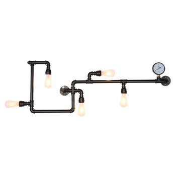 Zidna lampa od željeza, retro loft industrijski stil, dekorativne vodovodne cijevi, za hodnik ili kafić/bar