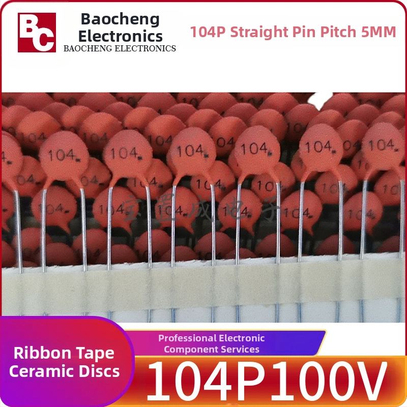 Keramický chip kondenzátor 0,1µF (100nF) 100V ±20% červený