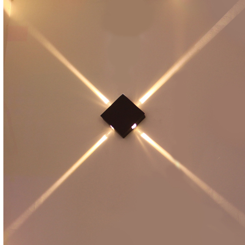 LED zidna svjetiljka kvadratnog aluminija, modernog stila za spavaću sobu i dnevni boravak