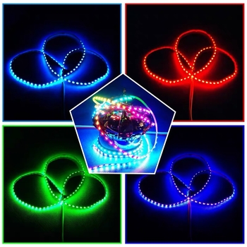 Ultra-tanka RGB LED traka s kontrolom jedne zone za odjeću, torbe i unutarnje ambijentalno osvjetljenje automobila