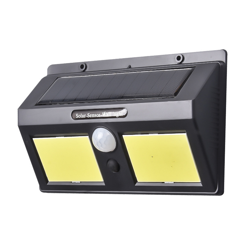 Solarna LED senzorska zidna svjetiljka za vanjsku upotrebu, rasvjeta dvorišta, 40 LED, 120° snop, plastično kućište, senzor pokreta