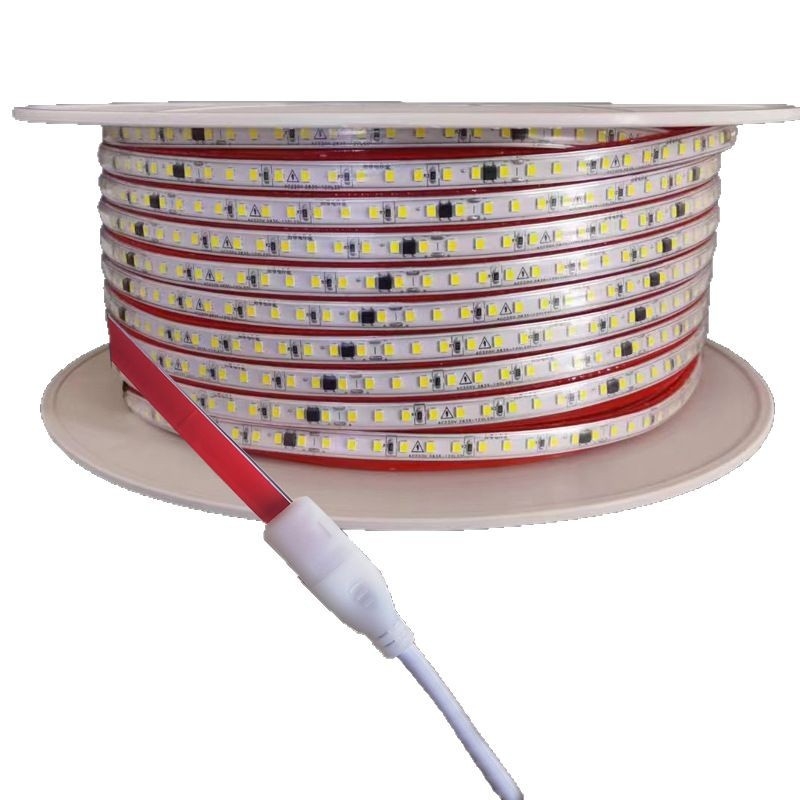 LED trak bez upravljača, 220V, 2835, 120 LED, bakreni držač, 10 cm segment, samoljepljiva stražnja strana