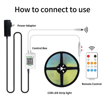 COB fleksibilni LED trak, 24V niskog napona, DIY rasvjeta za strop i garderobu