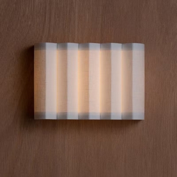 Zidna lampa s tkaninskim sjenilom, Wabi-Sabi stil, skandinavski karakter, valoviti dizajn, za dnevni boravak, spavaću sobu i hodnik, japanski retro ugođaj