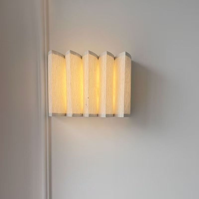 Zidna lampa s tkaninskim sjenilom, Wabi-Sabi stil, skandinavski karakter, valoviti dizajn, za dnevni boravak, spavaću sobu i hodnik, japanski retro ugođaj