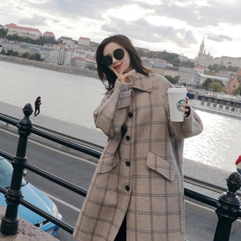 Ženski kaput od vune u Hepburn stilu, srednje duljine, korejskog stila, 2026 jesen-zima, debeli kaput