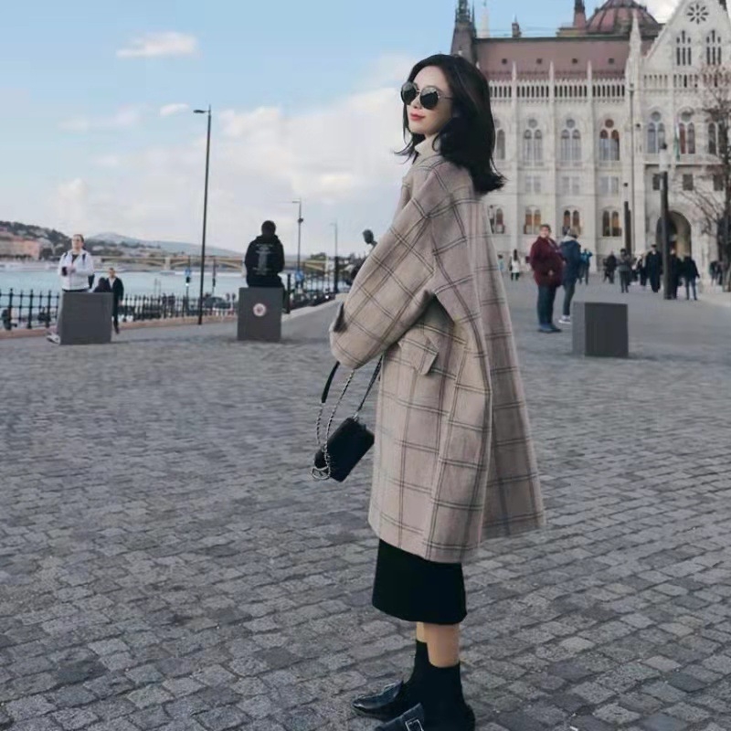Ženski kaput od vune u Hepburn stilu, srednje duljine, korejskog stila, 2026 jesen-zima, debeli kaput