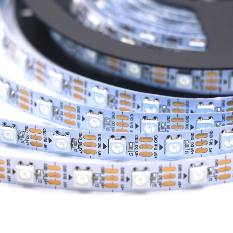 RGB WS2812 LED traka, puna boja ambijentalno osvjetljenje, 5V s ugrađenim IC-om, programabilna Jazz LED traka