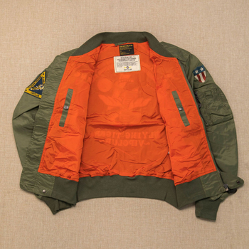 Muška bomber jakna s izšivkom Flying Tigers – pilotski stil, baseball jakna