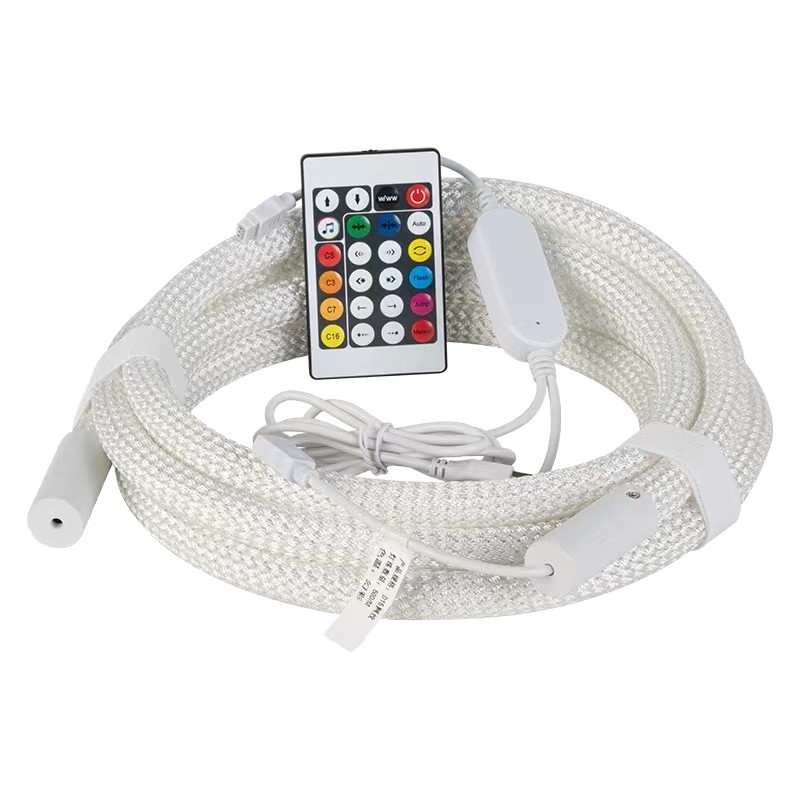 360° RGB LED neonska traka s mrežastim uzorom, fleksibilna, 5V/24V, promjena boja