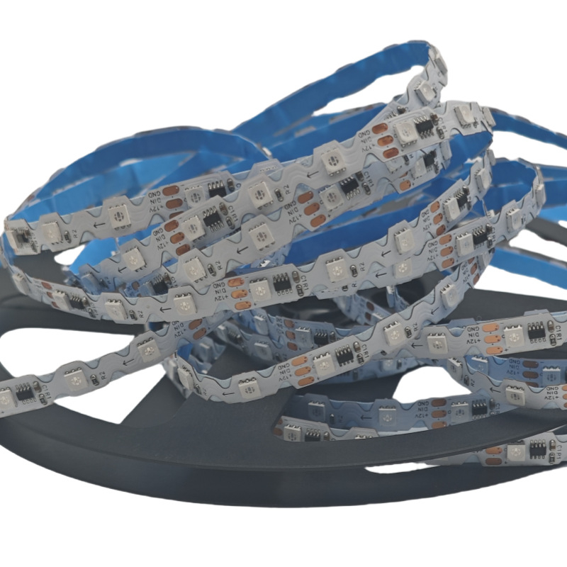 S-tip LED trak s 12V, 7mm, 3535 WS2811, 24 segmenata, 72 LED, RGB magična LED traka s daljinskim upravljanjem za prilagođavanje jačine svjetla