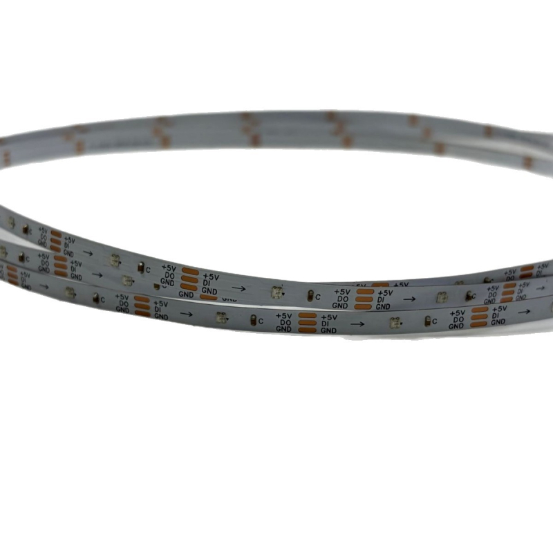 WS2812 2020 RGB ugrađena šarena LED traka, 30 LED, 5V, programsko upravljanje ambijentalnim osvjetljenjem