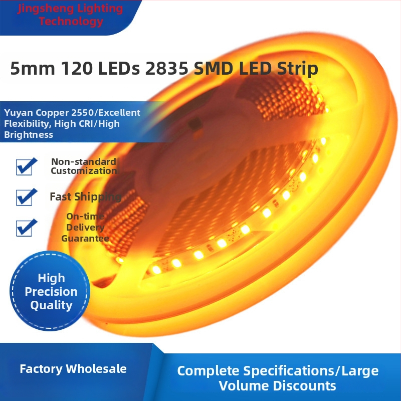Prilagođena LED traka 5 mm 12V niskonaponska, 2835, samoljepljiva, visoka svjetlost, aluminijski profil ormara s vodičem svjetla, linearno osvjetljenje, 120 LED-ova