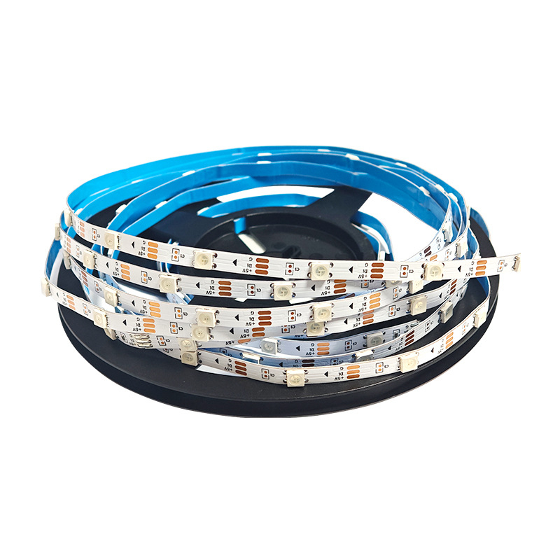 5050 RGB LED traka, 30 LED-ova, 5V niskonaponski / 220V, širina 5,5 mm, vodootporna, ambijentalno osvjetljenje za kozmetička ogledala