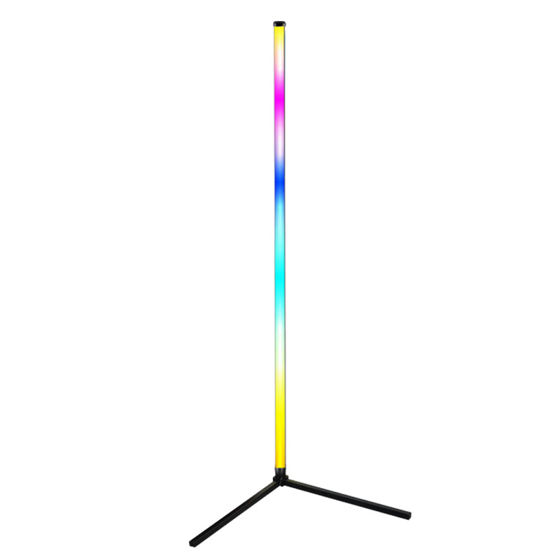 Stojeća lampa s RGB ambijentalnim osvjetljenjem, LED, podesiva jačina svjetla, senzor zvuka, za spavaću sobu i dnevni boravak.