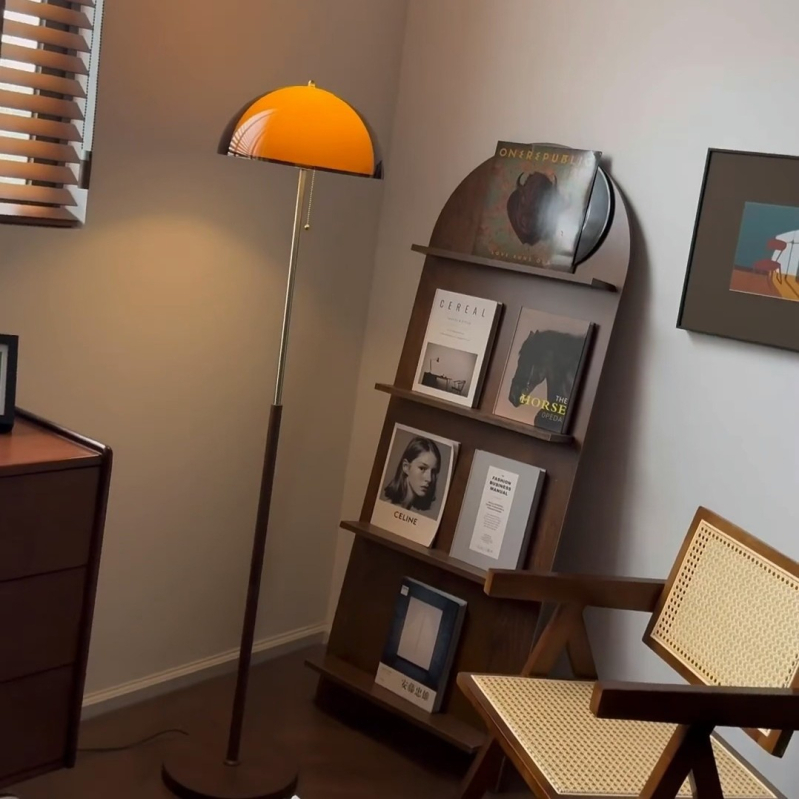 Podna lampa u obliku gljive, francuski vintage stil, LED svjetlo, tijelo od željeza, akrilno sjenilo, visina 1500 mm, pogodna za dnevni boravak, spavaću sobu ili ured