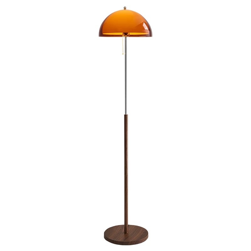 Podna lampa u obliku gljive, francuski vintage stil, LED svjetlo, tijelo od željeza, akrilno sjenilo, visina 1500 mm, pogodna za dnevni boravak, spavaću sobu ili ured