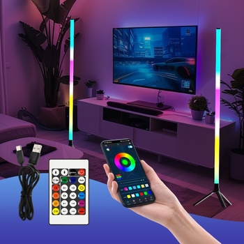 360° šarena podna ambijentalna lampa sa senzorom ritma glazbe, za spavaću sobu i dnevni boravak