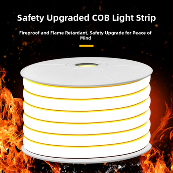 COB LED traka 220V, Sanan čip, 80 CRI, ultra-jaka, vodootporna IP65, samoljepljiva linearna rasvjeta za pozadinu televizora i ormarića