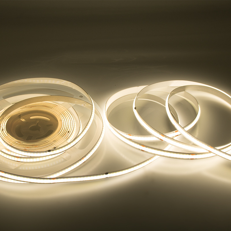 COB LED trakica 5V, niske napetosti, ugrađena u aluminijski kanal, samoljepljiva, jednobojna, 320 LED, nježno svjetlo, regulacija jačine svjetla