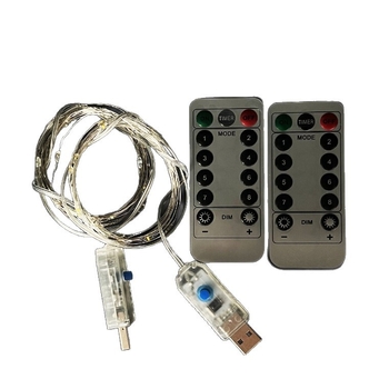 LED niz svjetala za bor s USB daljinskim upravljačem, 8 funkcija dekorativnih svjetala, topla bijela