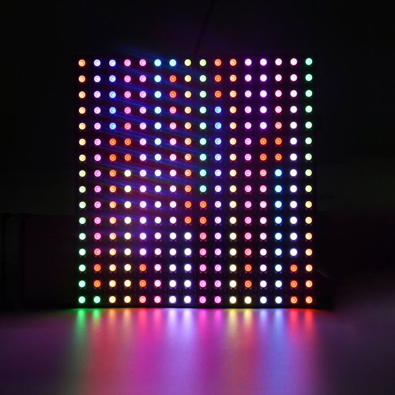 5V WS2812B LED matrica, fleksibilan zaslon, 8×8 / 8×32 / 16×16, puni boja, programabilni pikselni panel
