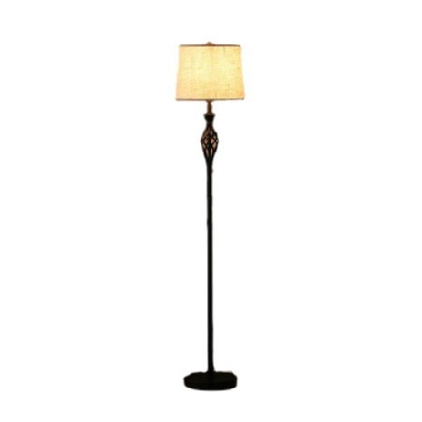 Podna lampa s američkim uvijenim abažurom, moderno minimalističko unutarnje osvjetljenje.