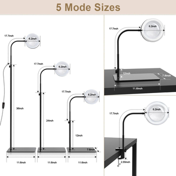 LED podna svjetiljka s podesivom visinom 30–100 cm, tijelo od aluminijske legure i željeza, CRI ≥90, za kućnu upotrebu, osvjetljava 10–15 m², 110V