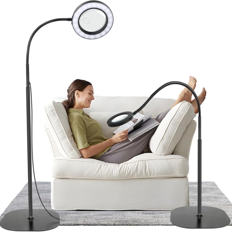 LED podna svjetiljka s podesivom visinom 30–100 cm, tijelo od aluminijske legure i željeza, CRI ≥90, za kućnu upotrebu, osvjetljava 10–15 m², 110V
