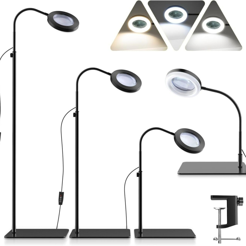 LED podna svjetiljka s podesivom visinom 30–100 cm, tijelo od aluminijske legure i željeza, CRI ≥90, za kućnu upotrebu, osvjetljava 10–15 m², 110V