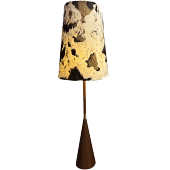 Francuska retro podna lampa od masivnog drveta, stil Wabi-Sabi, za dnevni boravak, kut kauča, radni prostor i spavaću sobu
