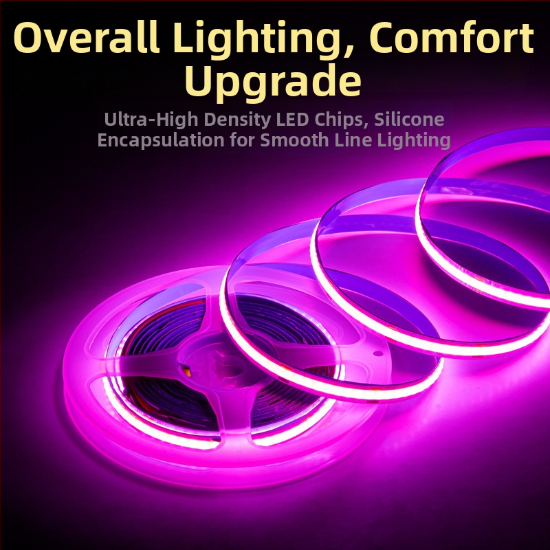 COB LED fleksibilna traka s ljepivom podlogom, niskonaponska 12V/24V, za kućno osvjetljenje stropa i ormara, ultra jarko linearno svjetlo