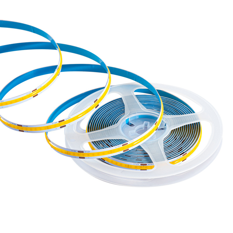COB LED fleksibilna traka s ljepivom podlogom, niskonaponska 12V/24V, za kućno osvjetljenje stropa i ormara, ultra jarko linearno svjetlo
