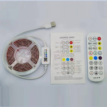 Set LED traka 5050 s Bluetooth USB upravljačem, za ormariće i namještaj, pozadinsko osvjetljenje televizora, pametno upravljanje