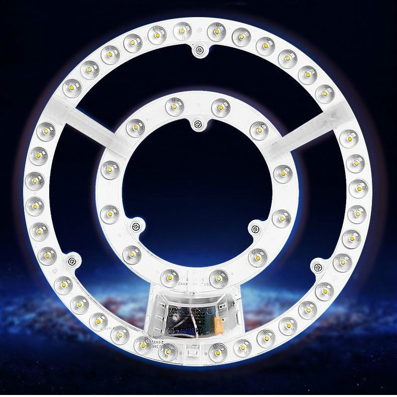 Кръгла LED таванна лампа с панел за подмяна и LED лента, домашно осветление, енергоспестяващо