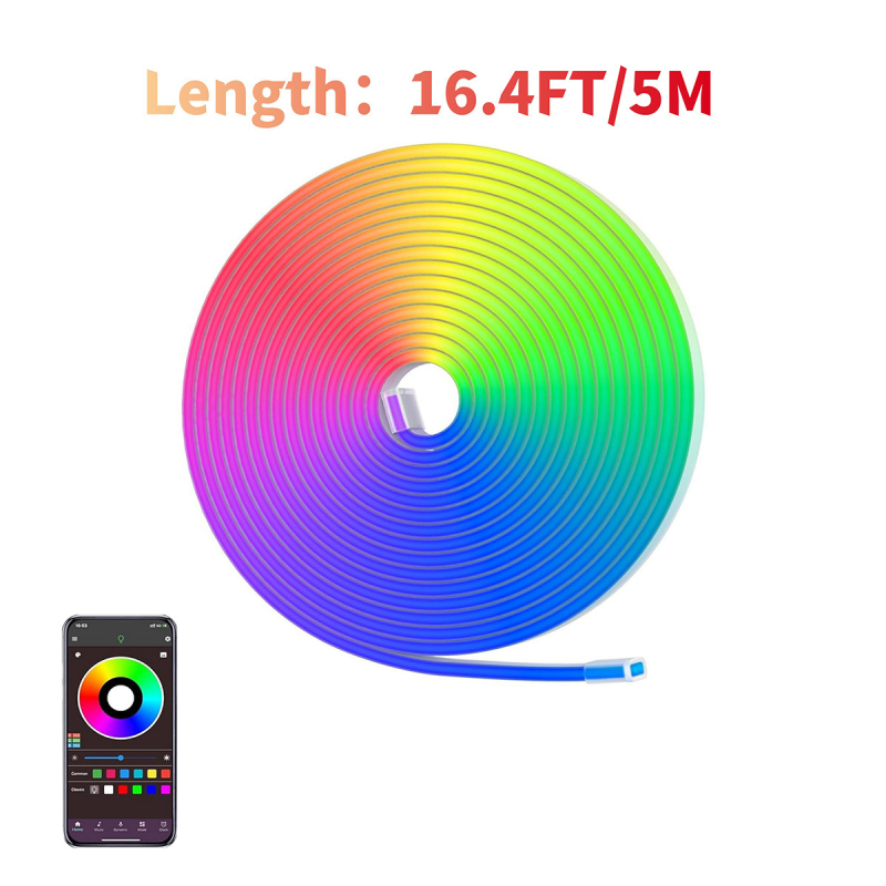 USB 5V neonska LED traka set s daljinskim upravljanjem i Bluetooth glazbom za unutarnju DIY dekoraciju