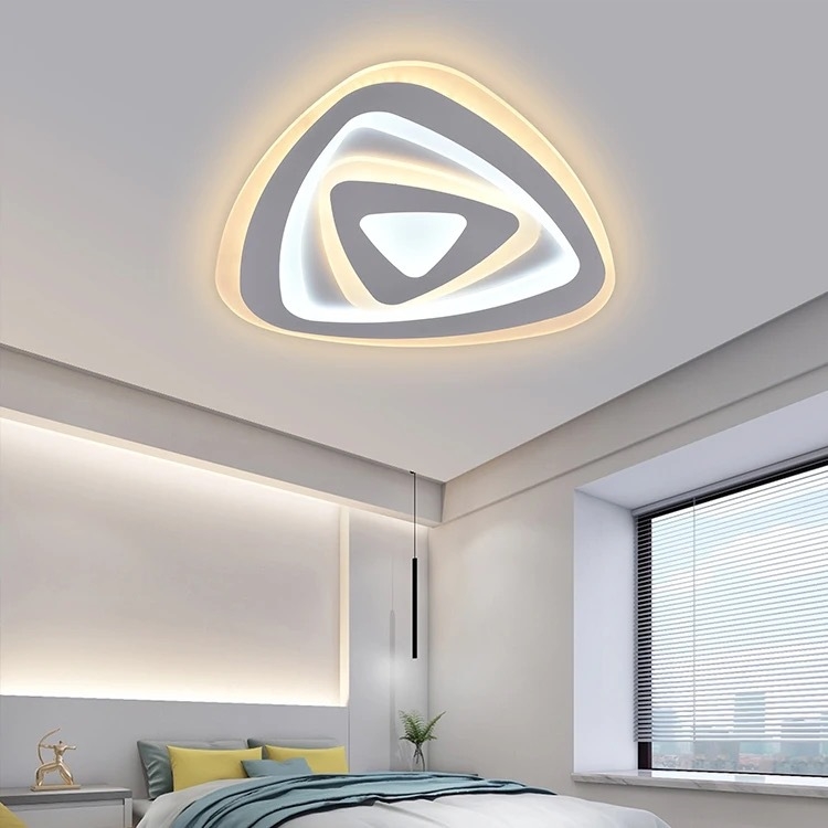 LED plafonjera u modernom minimalističkom stilu, s daljinskim upravljanjem i regulacijom jačine svjetla, okrugla akrilna