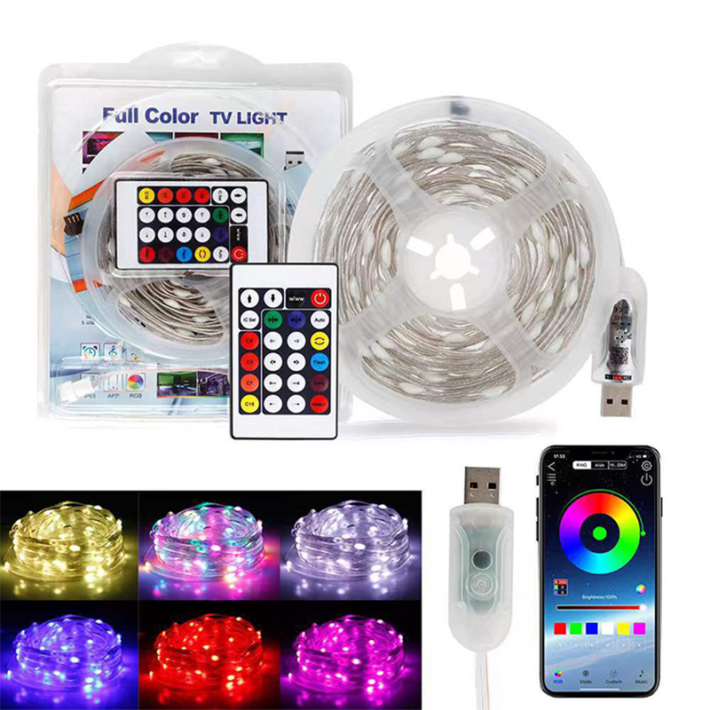 LED niz s kožnim užetom, pametno upravljanje Bluetooth aplikacijom, vodootporan, aktiviran zvukom, mijenja boje; pogodan za božićno vanjsko osvjetljenje, kampiranje i dekoraciju bara.