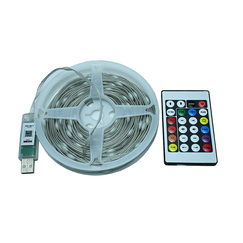 LED niz s kožnim užetom, pametno upravljanje Bluetooth aplikacijom, vodootporan, aktiviran zvukom, mijenja boje; pogodan za božićno vanjsko osvjetljenje, kampiranje i dekoraciju bara.
